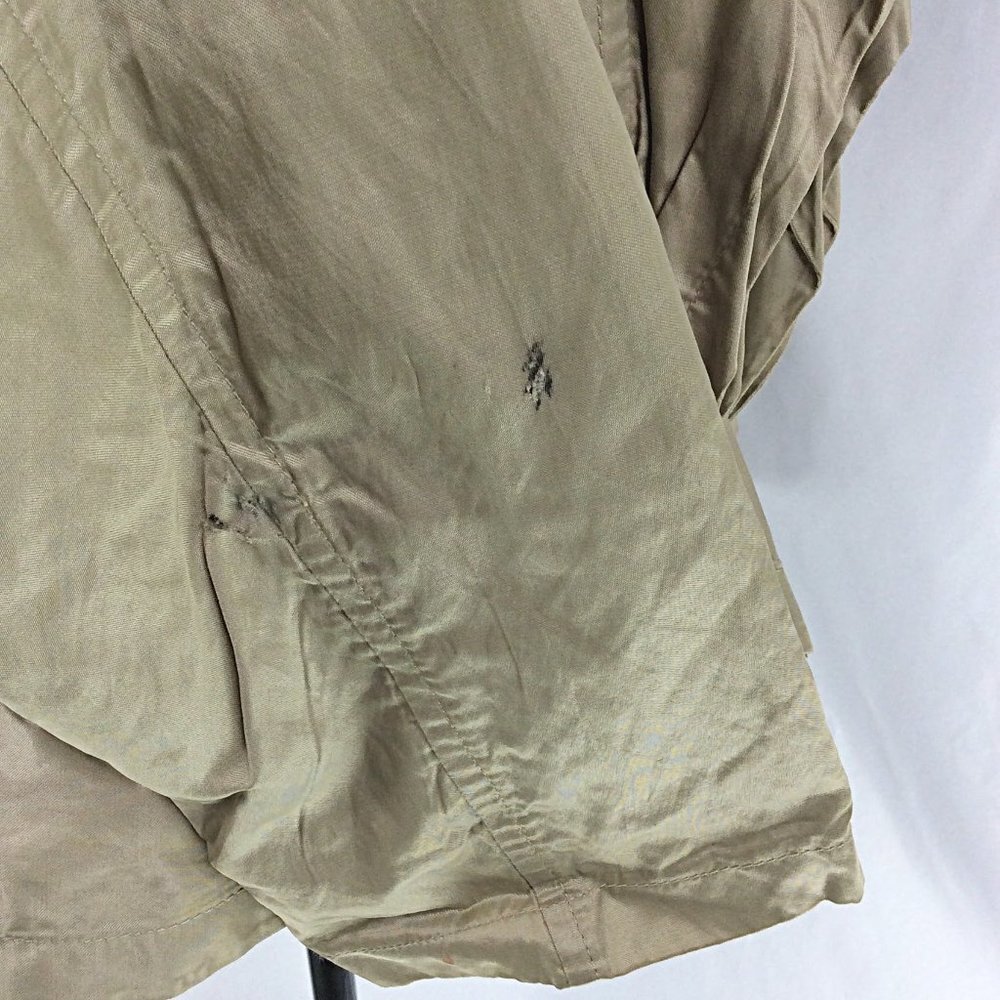 Greenstone Jacket Womens Size 40 UK 6/8 US Gold Beige Ruffle V-Neck DAMAGED - Picture 7 of 13